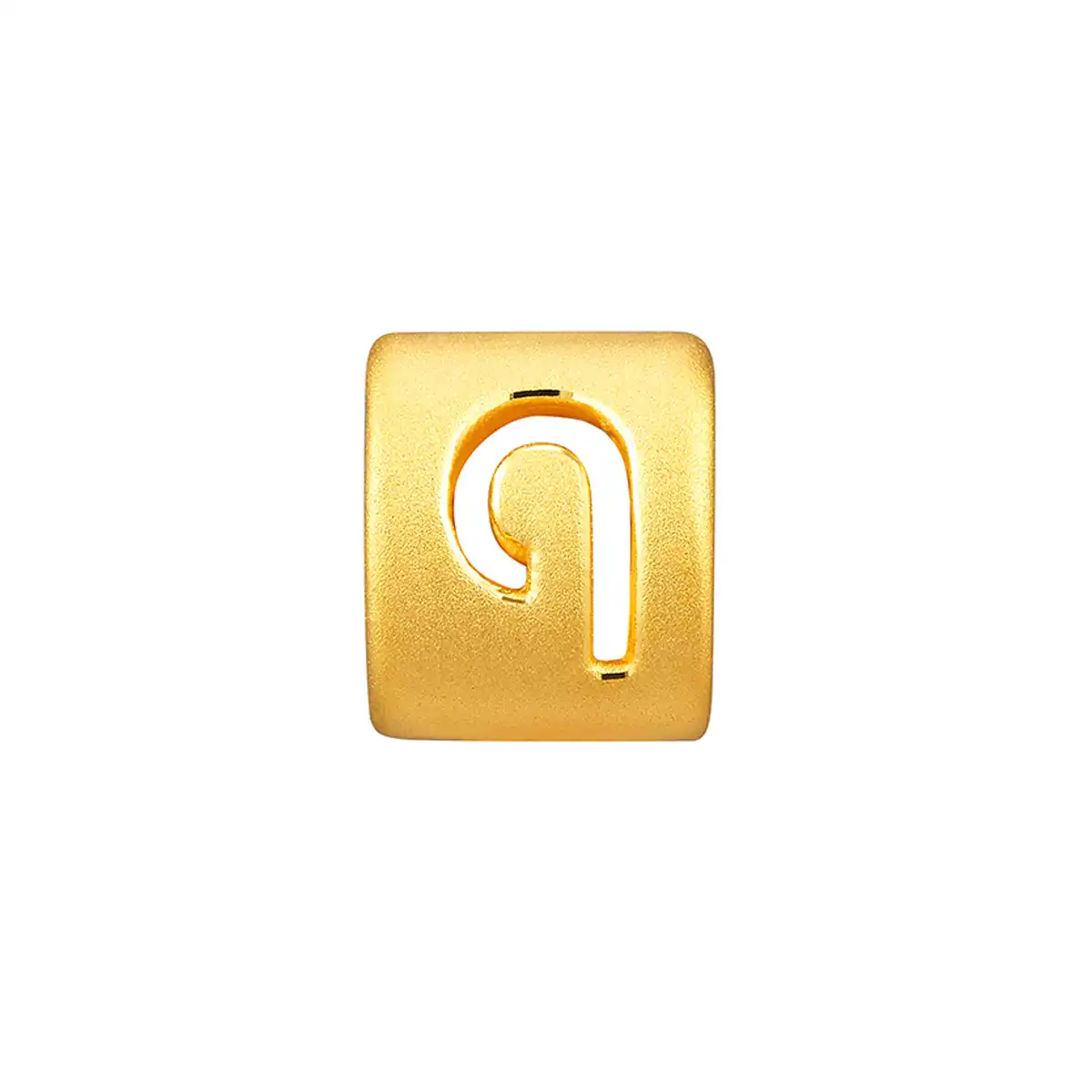 六福珠宝黄金串饰 - “P”英文字母999足金串饰