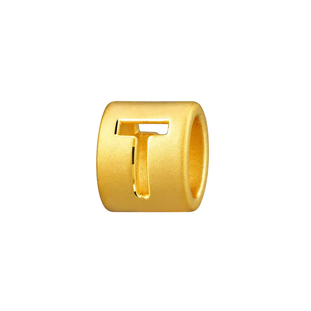 六福珠寶黃金串飾 - “T”英文字母999足金串飾