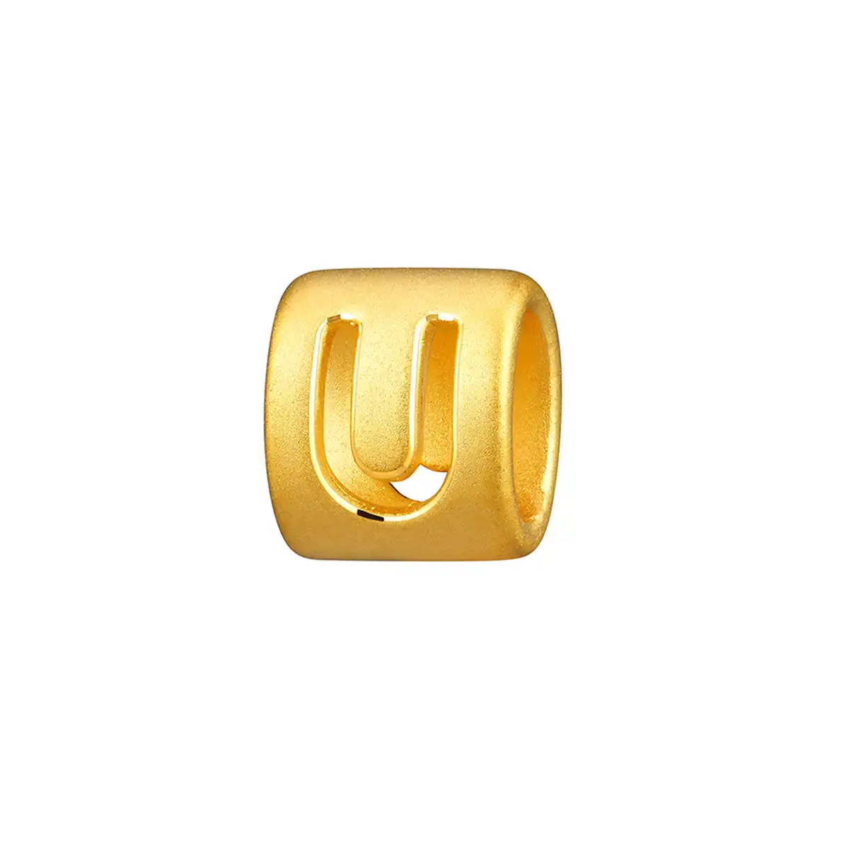 六福珠宝黄金串饰 - “U”英文字母999足金串饰