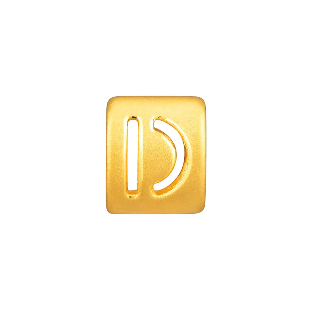 六福珠寶黃金串飾 - “D”英文字母999足金串飾