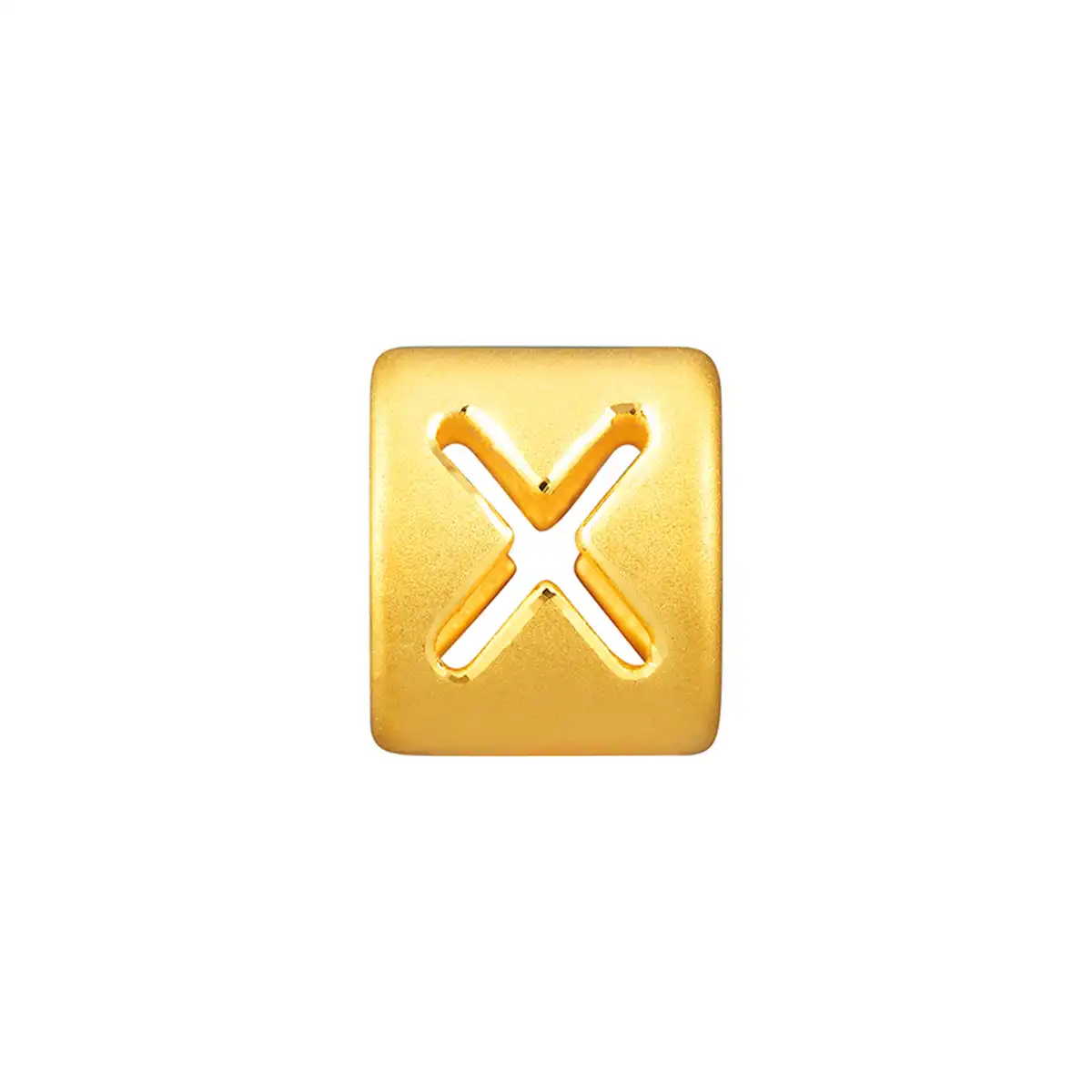 六福珠寶黃金串飾 - “X”英文字母999足金串飾