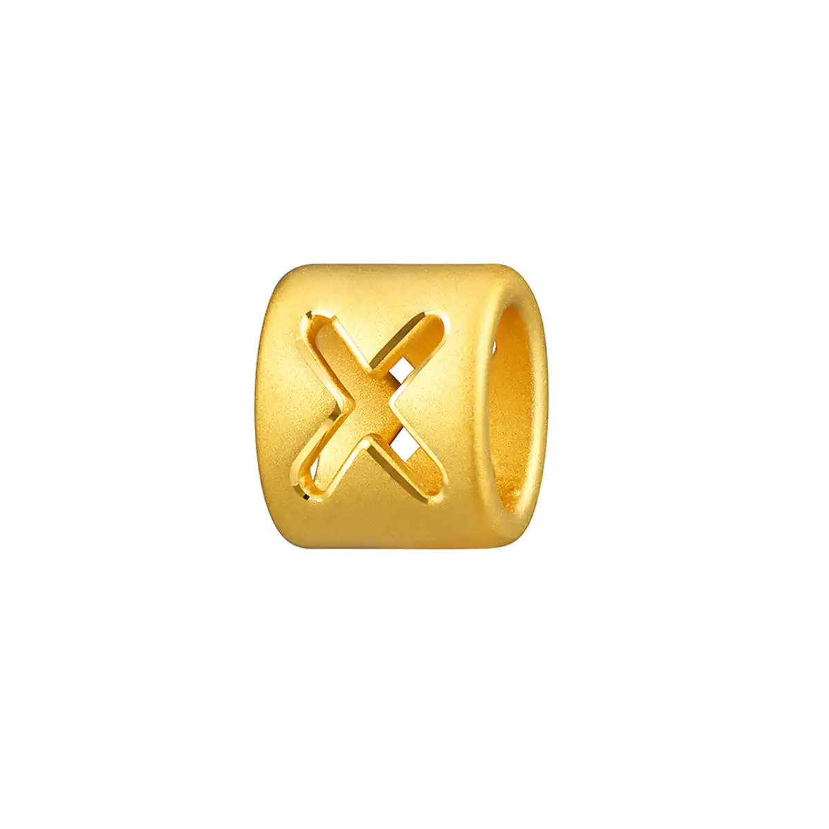 六福珠寶黃金串飾 - “X”英文字母999足金串飾