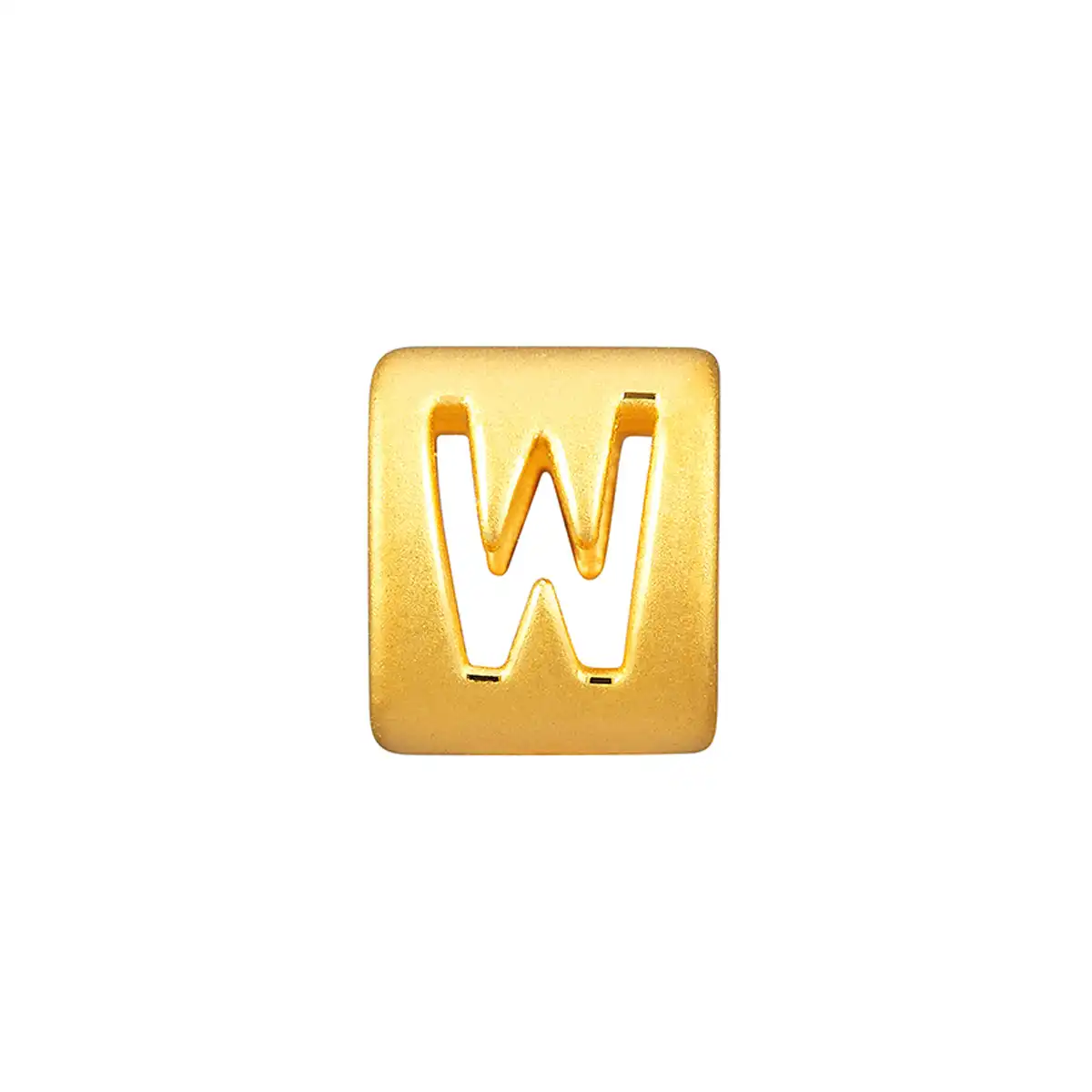 六福珠寶黃金串飾 - “W”英文字母999足金串飾