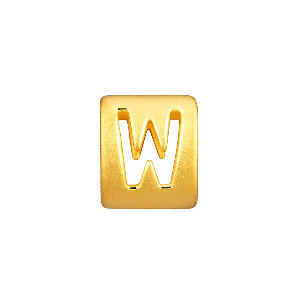 六福珠寶黃金串飾 - “W”英文字母999足金串飾