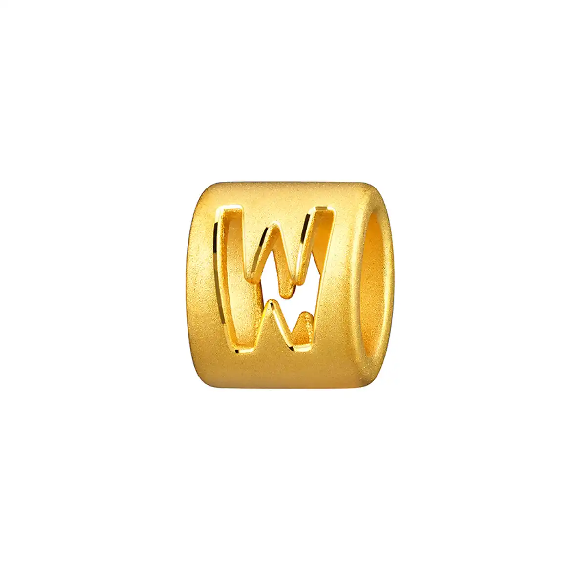 六福珠寶黃金串飾 - “W”英文字母999足金串飾