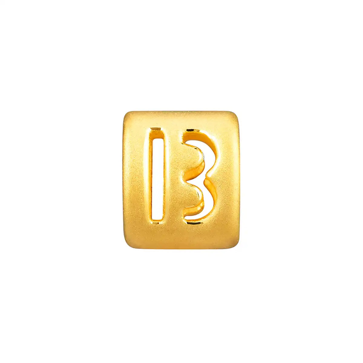 六福珠宝黃金串飾 - “B”英文字母999足金串飾