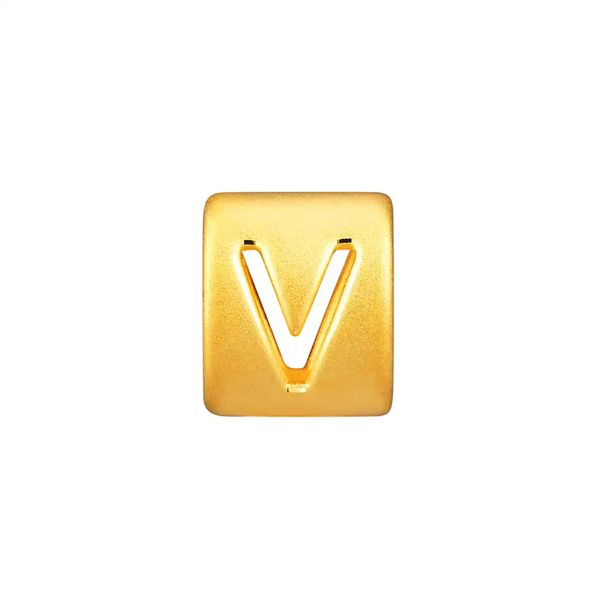 六福珠寶黃金串飾 - “V”英文字母999足金串飾