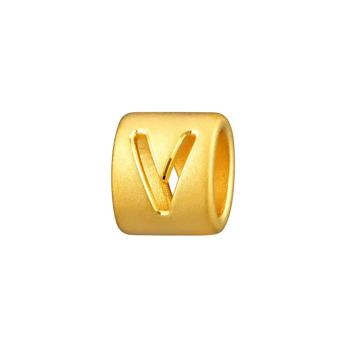 六福珠寶黃金串飾 - “V”英文字母999足金串飾
