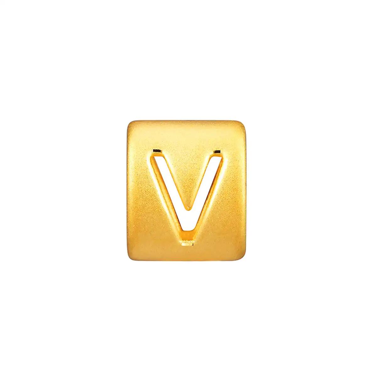 六福珠寶黃金串飾 - “V”英文字母999足金串飾