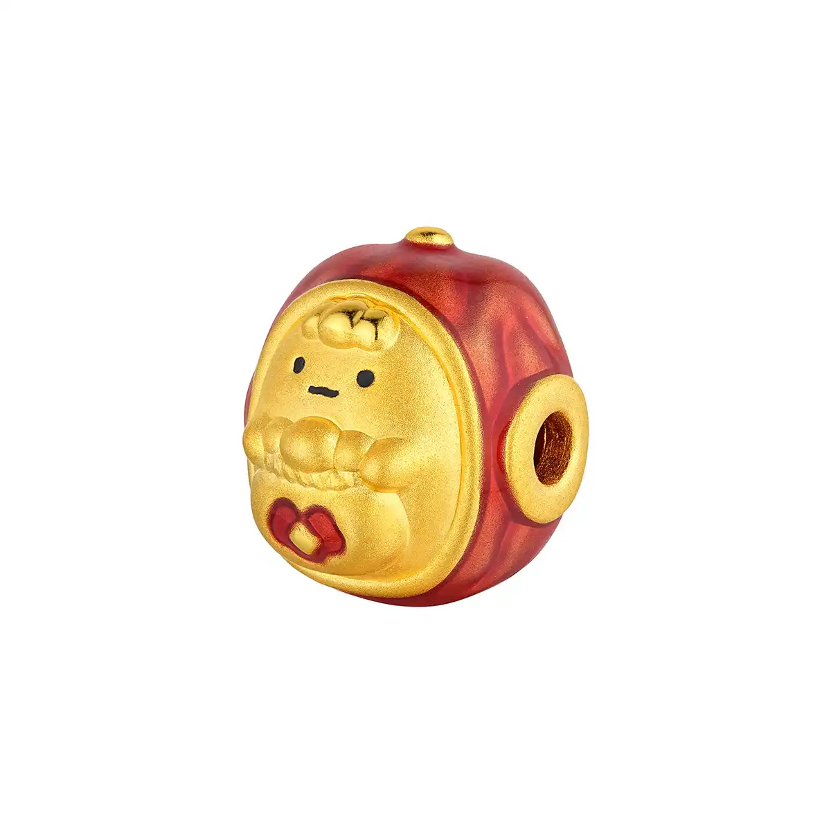 六福珠寶黃金串飾 - 「棗」日享福999足金串飾連手繩