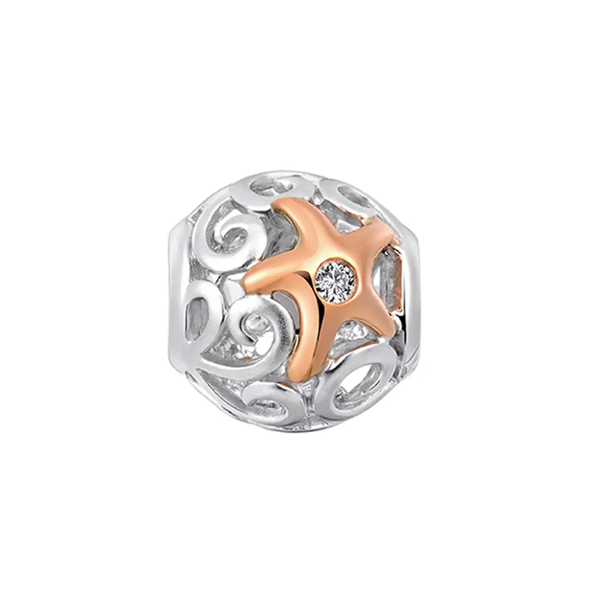 六福珠寶18K金串飾 - "海星"18K金(分色)鑽石串飾