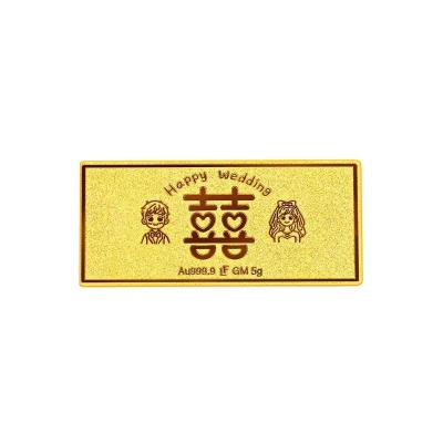 六福珠宝黄金金条 - “新婚快乐”999.9黄金金条