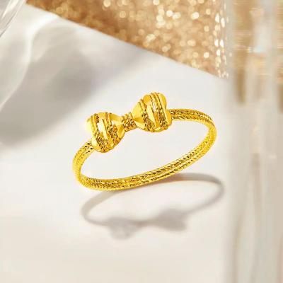 六福珠寶黃金戒指 - "蝴蝶結"999足金戒指