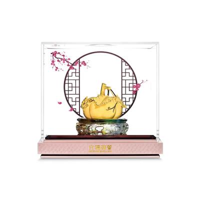六福珠宝黄金摆件 - “大丰收”999足金摆件