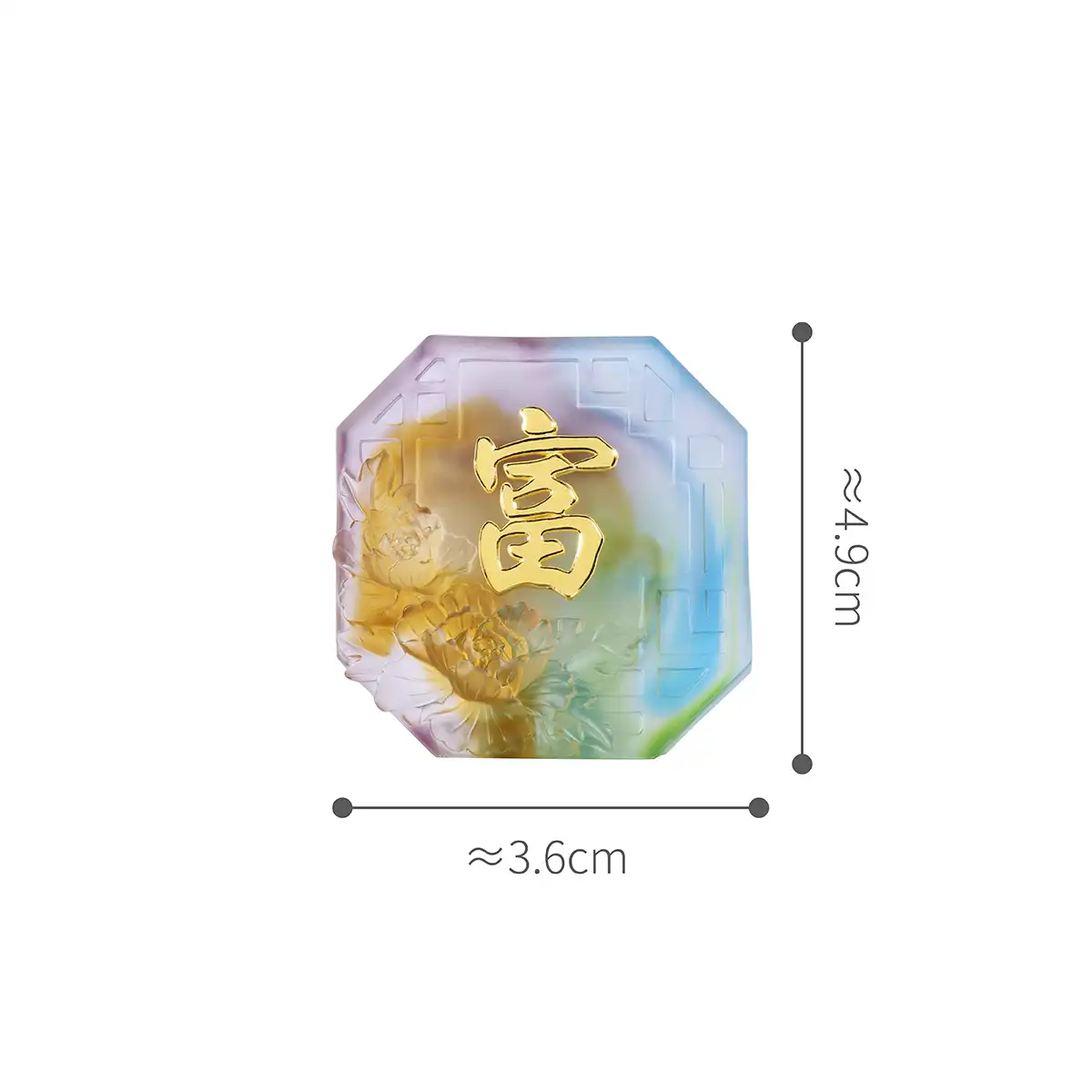 六福珠宝黄金摆件 - “富字当头”999足金摆件