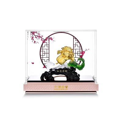 六福珠宝黄金摆件 - “如意发财”999足金摆件