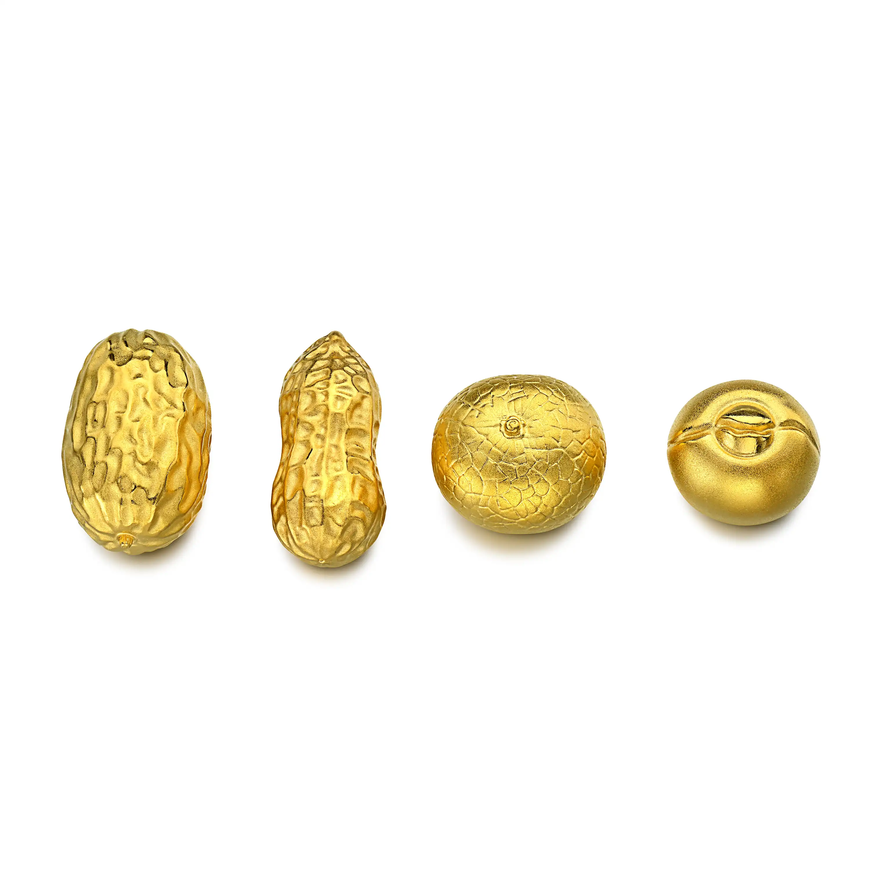 六福珠宝黄金摆件 - "早生贵子"999足金工艺品套装