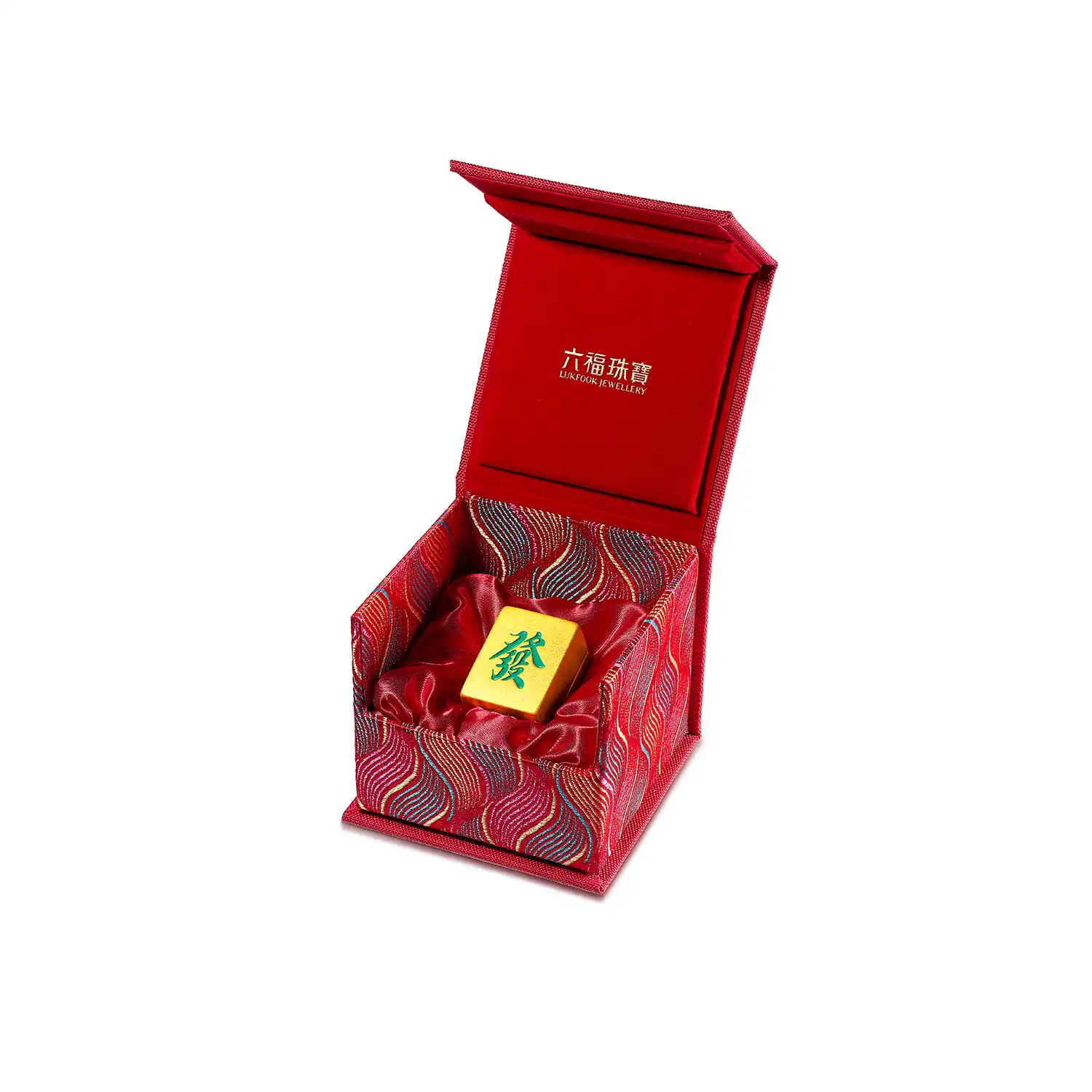 六福珠宝黄金摆件 - “发字麻雀”999足金摆件
