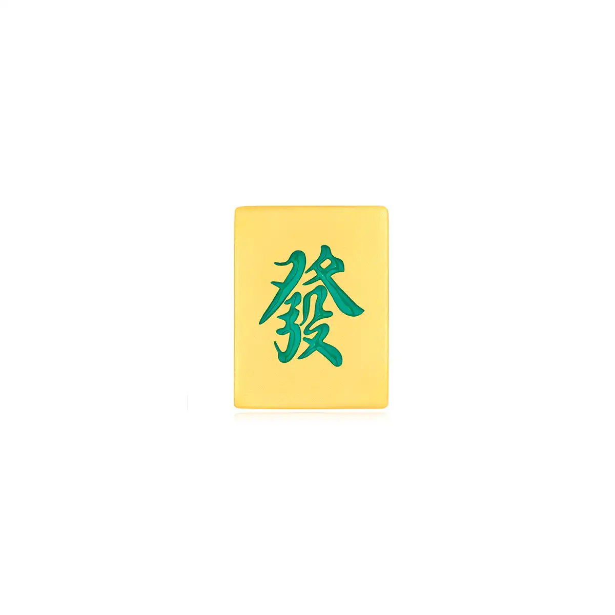 六福珠宝黄金摆件 - “发字麻雀”999足金摆件