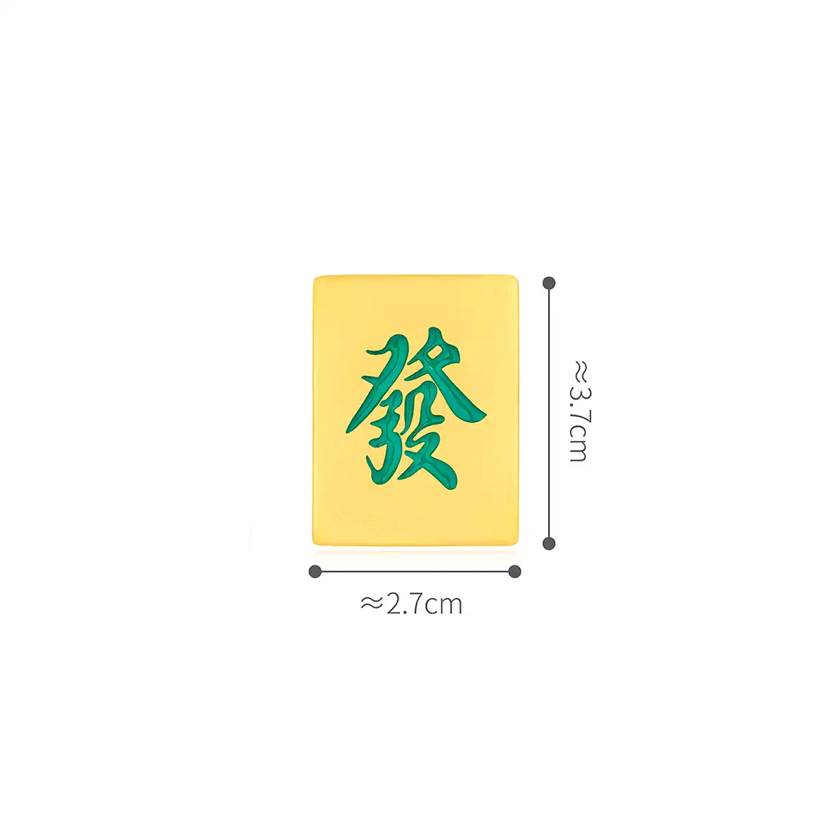 六福珠宝黄金摆件 - “发字麻雀”999足金摆件