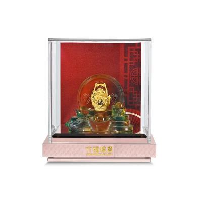 六福珠宝黄金摆件 - “金钱如意桶”999足金摆件