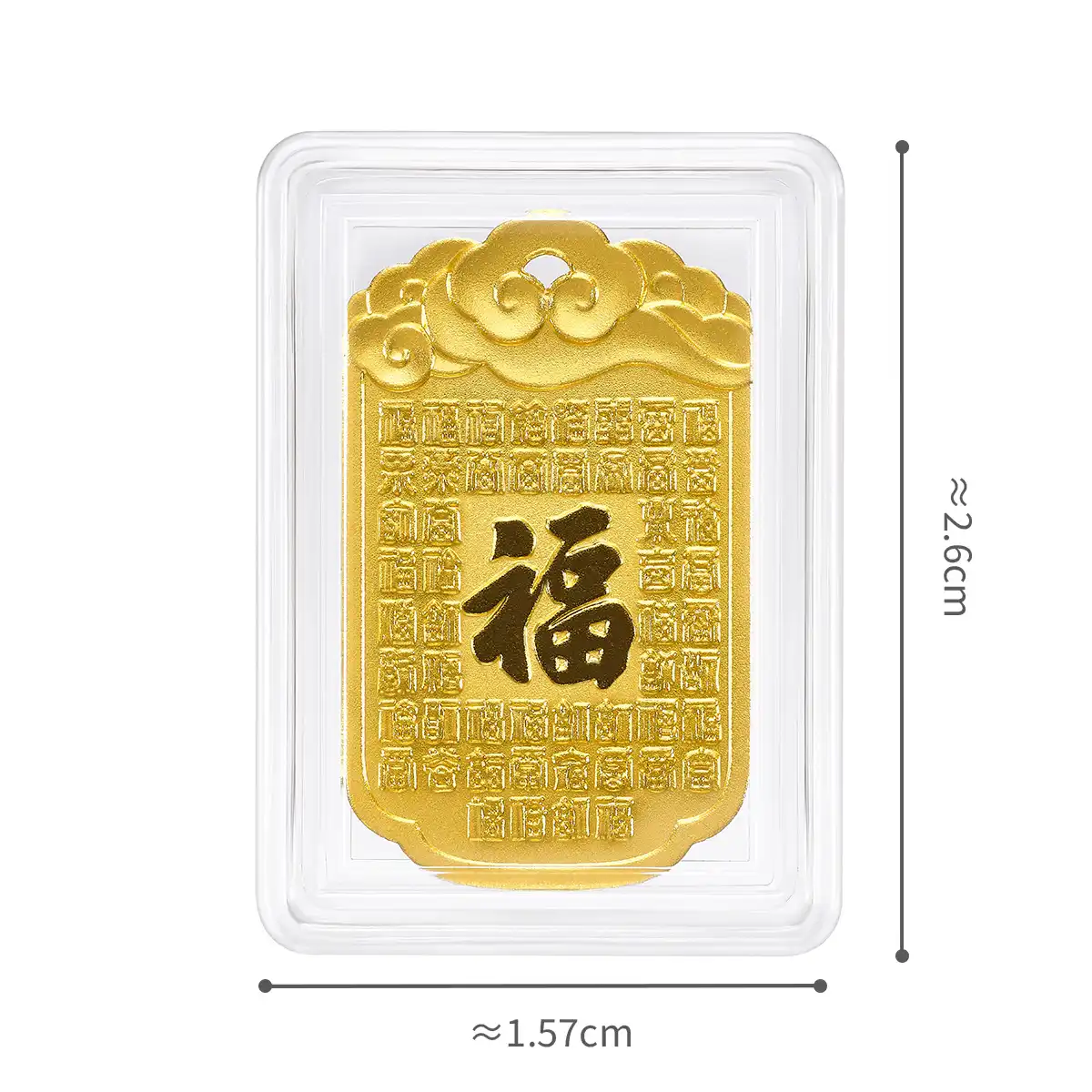 六福珠宝黄金金条 - "福满顺遂"999.9黄金金条（可佩戴）