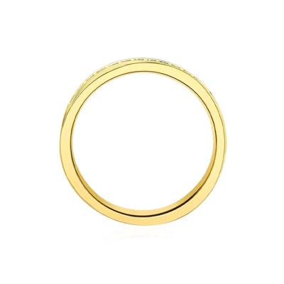 六福珠宝黄金对戒 - "流闪幻影"999足金对戒(男戒)(米字车花切割工艺)