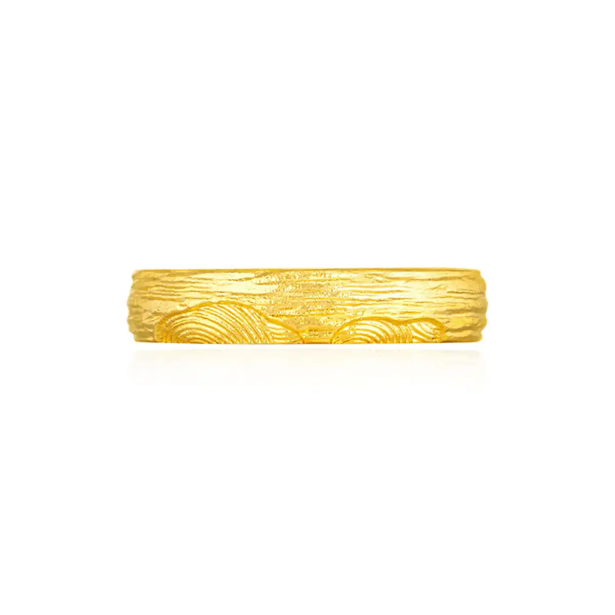 六福珠寶黃金對戒 - "歲月長青"999.9黃金對戒(女戒)