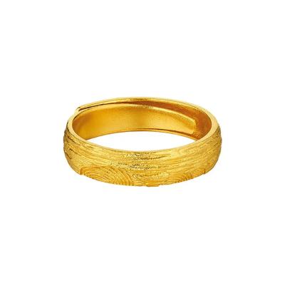 六福珠寶黃金對戒 - "歲月長青"999.9黃金對戒(女戒)