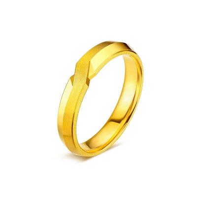 六福珠宝黄金对戒 - "相伴一生"999.9黄金情侣对戒(女戒)