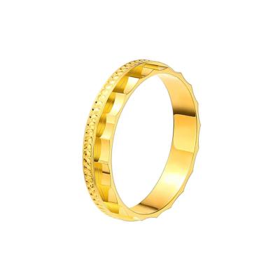 六福珠宝黄金对戒 - "真爱光环"990黄金对戒(女戒)