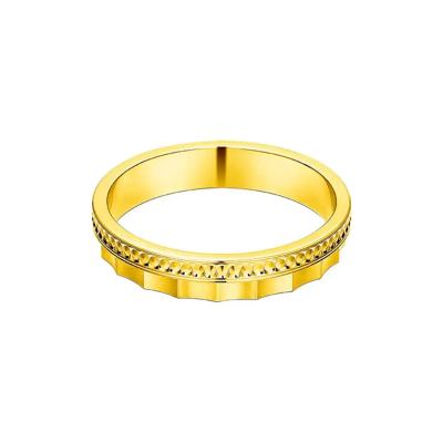 六福珠宝黄金对戒 - "真爱光环"990黄金对戒(女戒)