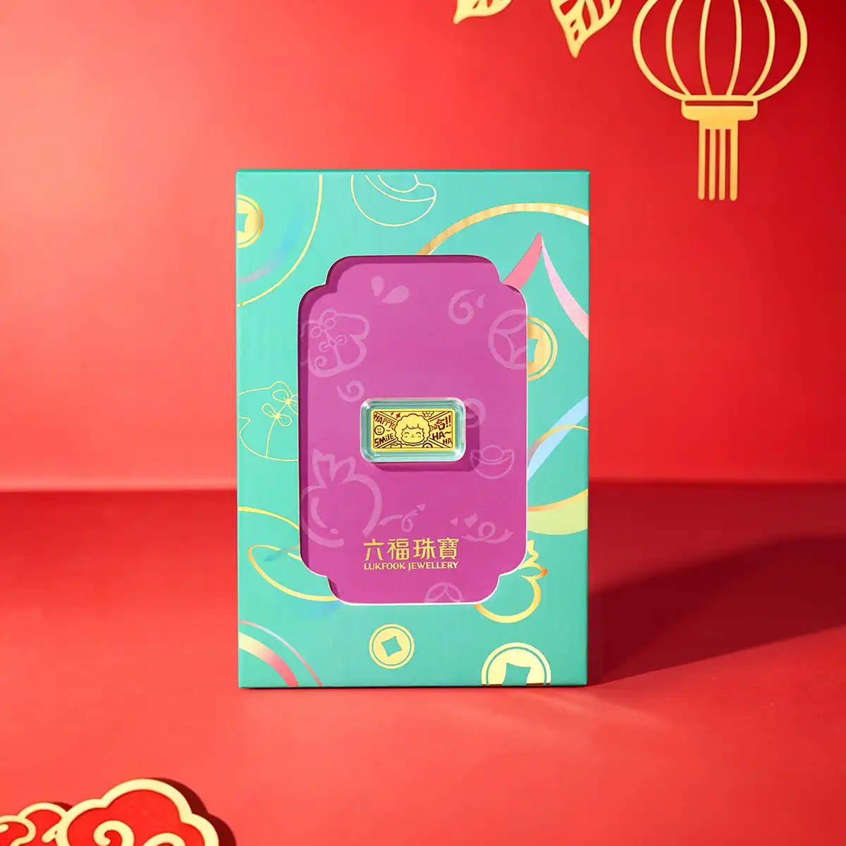 六福珠寶黃金金條 - “喜氣洋洋”999.9黄金金條
