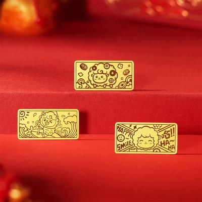 六福珠宝黄金金条 - “喜气洋洋”999.9黄金金条