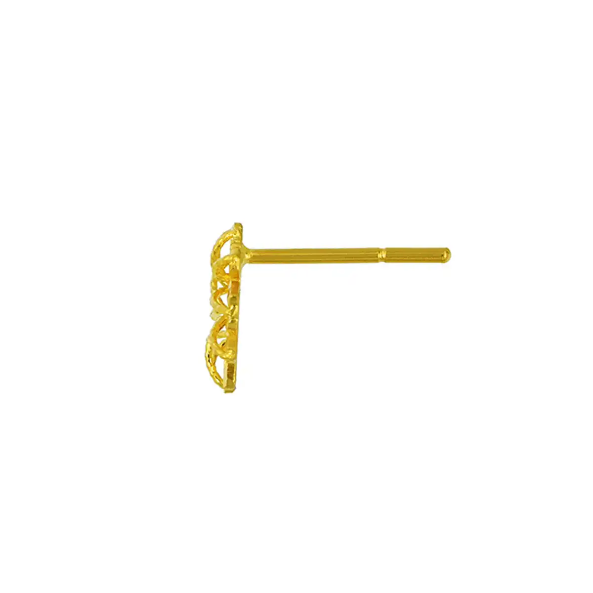 六福珠宝黄金耳环 - "烟花"999足金耳环
