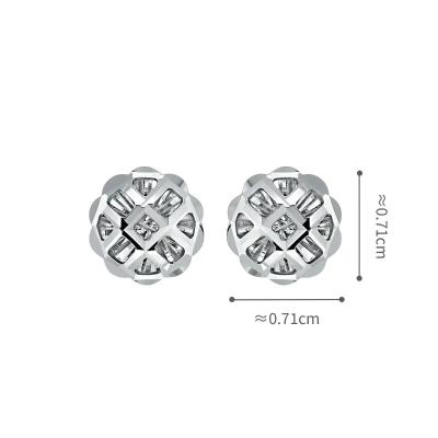 六福珠寶鉑金耳環 - “晶簇星光”950鉑金耳環