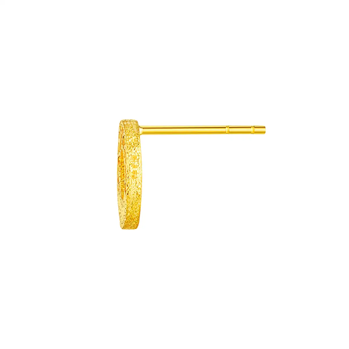 六福珠宝黄金耳环 - "耀出彩虹"圆环造型"CHANGE"990黄金耳环(炫彩工艺)