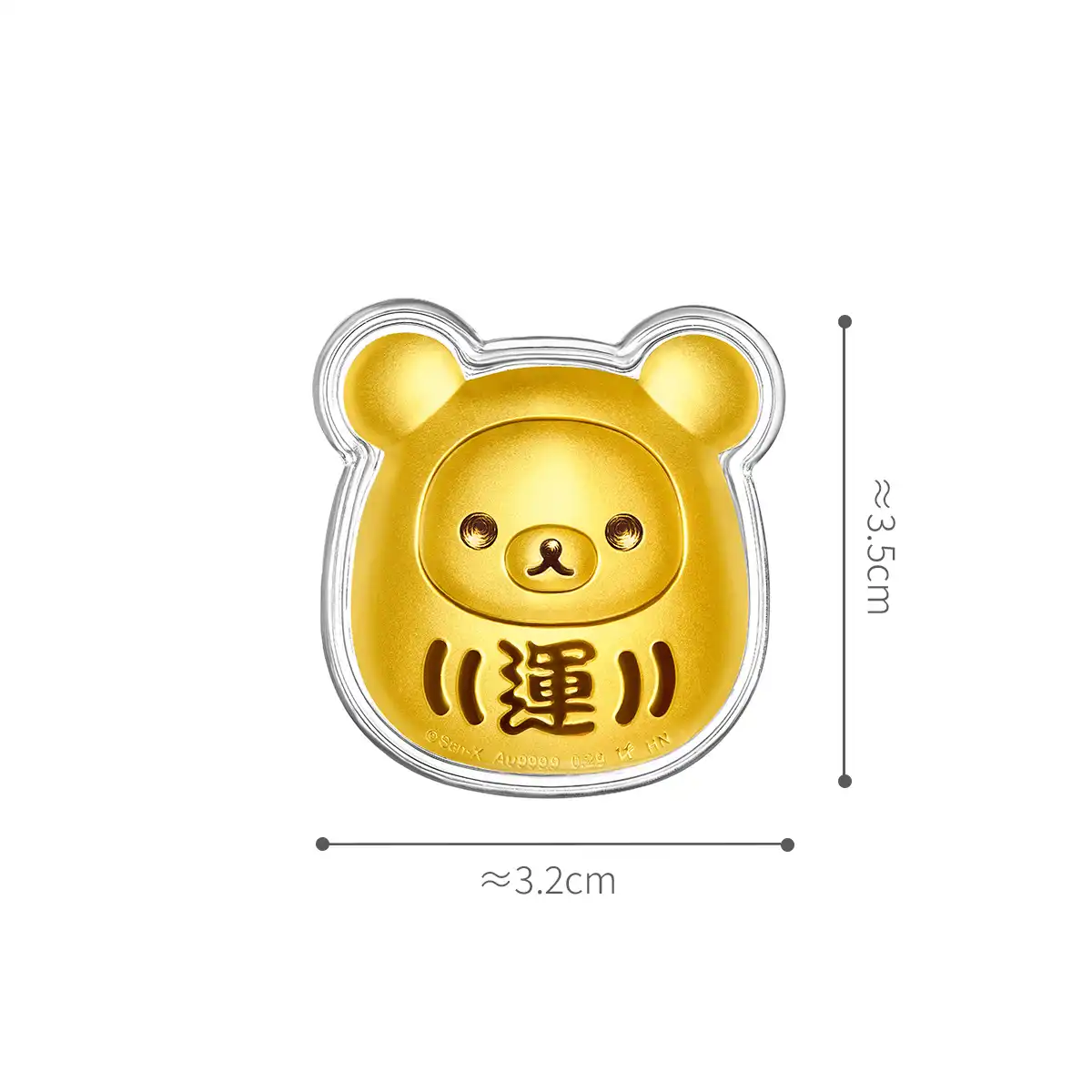 六福珠寶黃金工藝品 - "運"999.9黃金工藝品