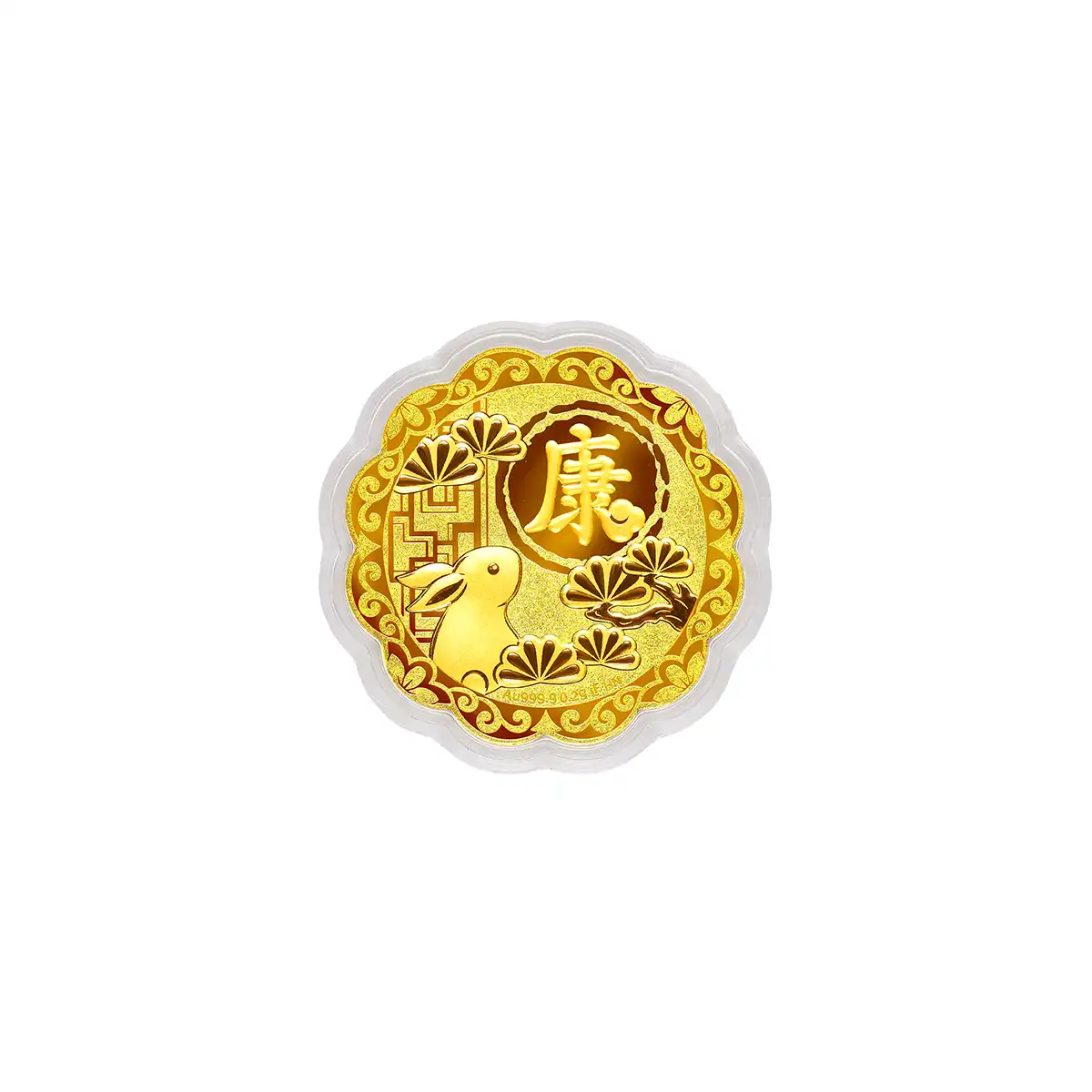 $t('六福珠寶')黃金工藝品 - "長樂安康"七星伴月999.9黃金工藝品
