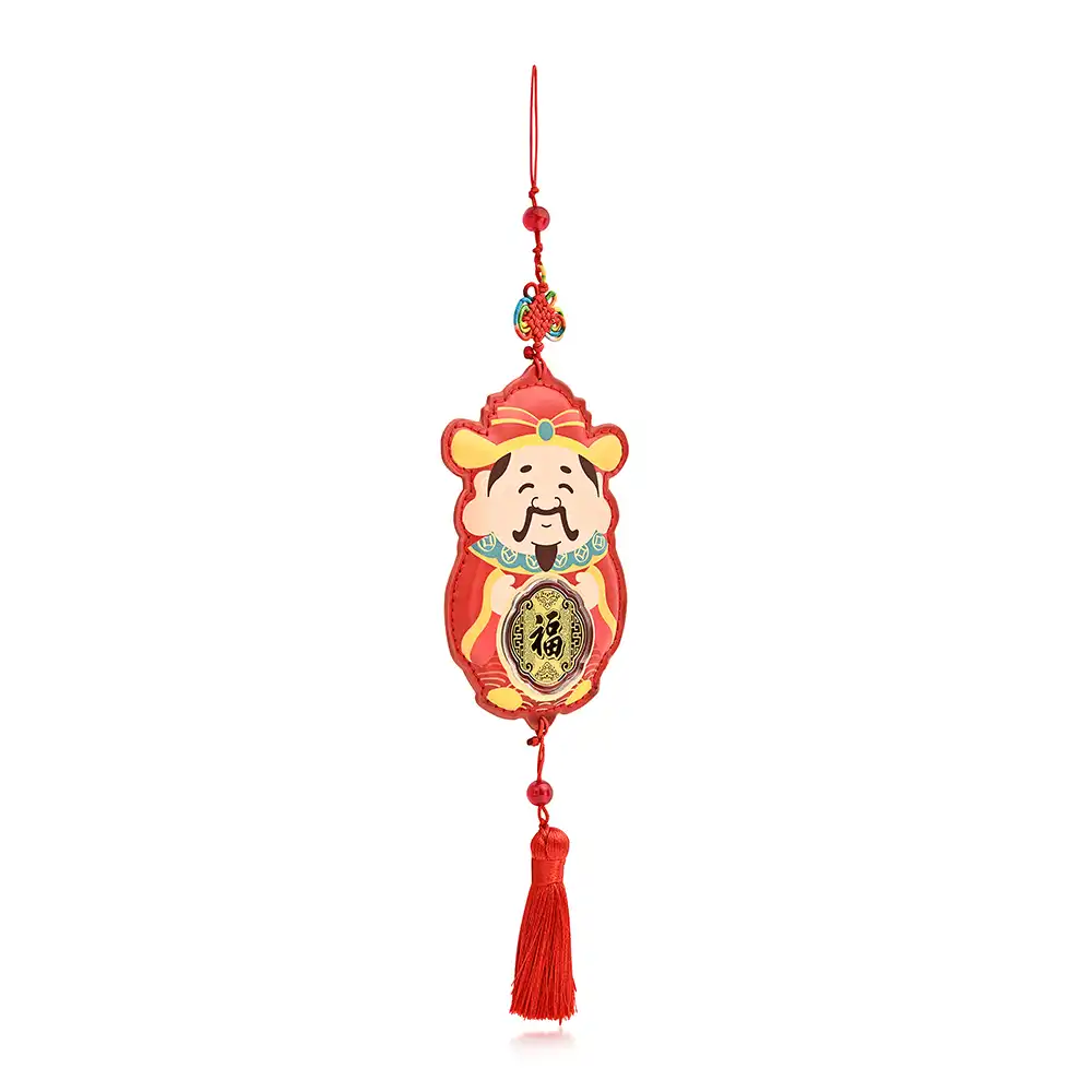六福珠寶黃金工藝品 - “抱福財神”999.9黃金工藝品