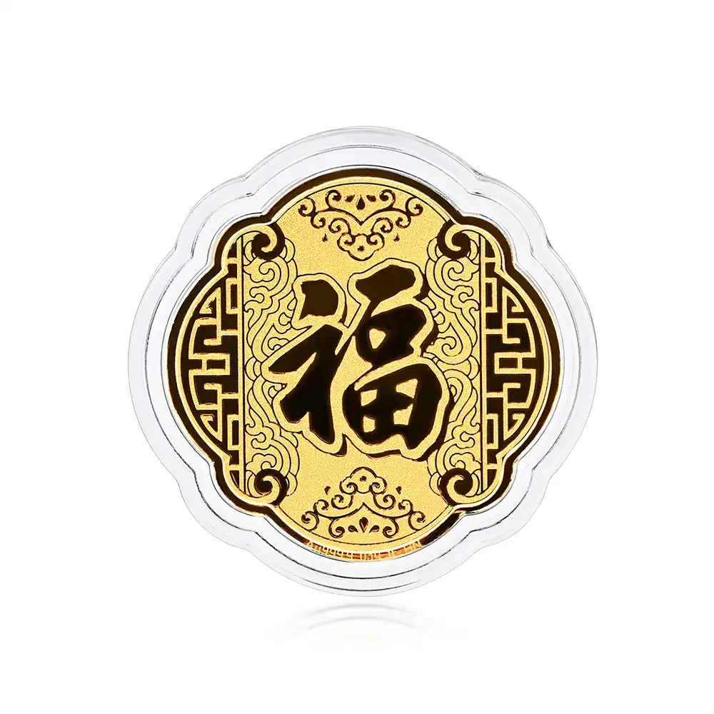 六福珠寶黃金工藝品 - “抱福財神”999.9黃金工藝品