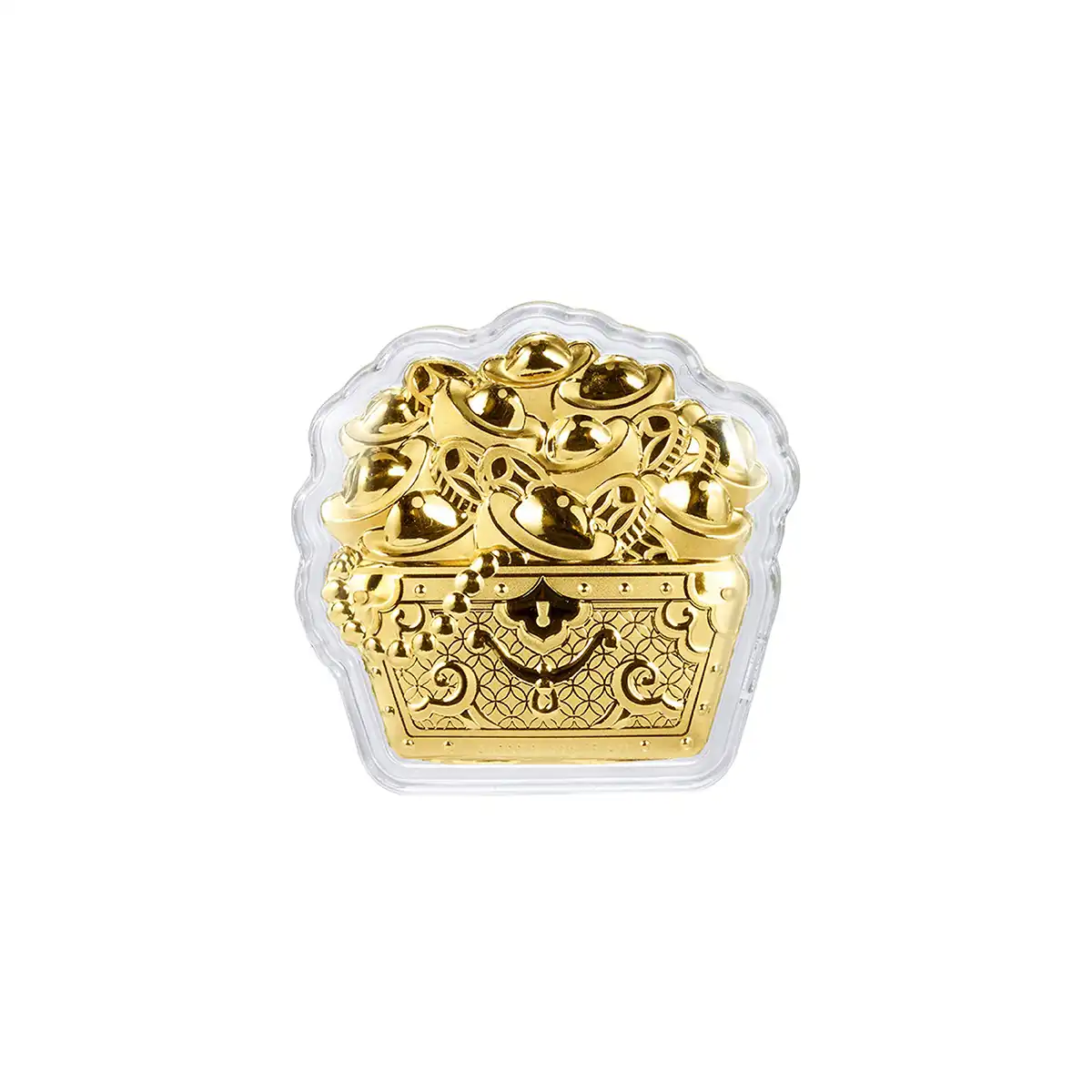 六福珠宝黄金工艺品 - "聚宝财神"999.9黄金工艺品