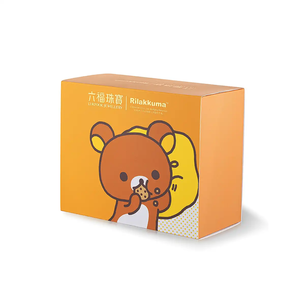 六福珠寶黃金工藝品 - "輕鬆小熊™小錢包"999.9黃金工藝品連皮質手機掛飾