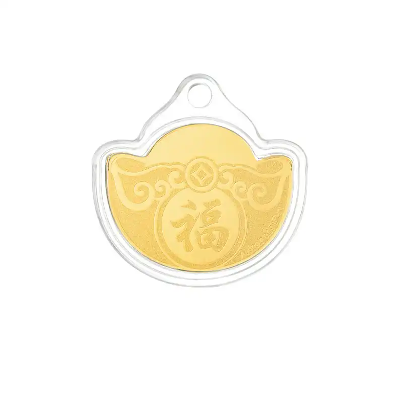 六福珠宝黄金工艺品 - 【LISTING CLOSED】"福来运转"摩天轮999.9黄金工艺品