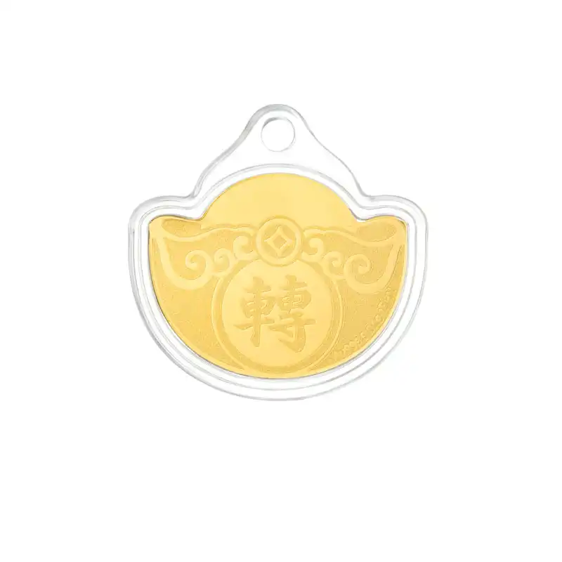 六福珠宝黄金工艺品 - 【LISTING CLOSED】"福来运转"摩天轮999.9黄金工艺品