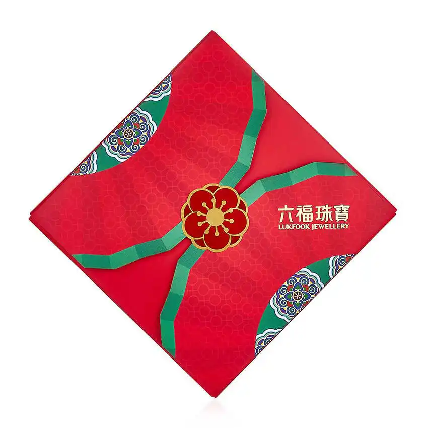 六福珠寶黃金工藝品 - 999.9黃金聚財如意扇