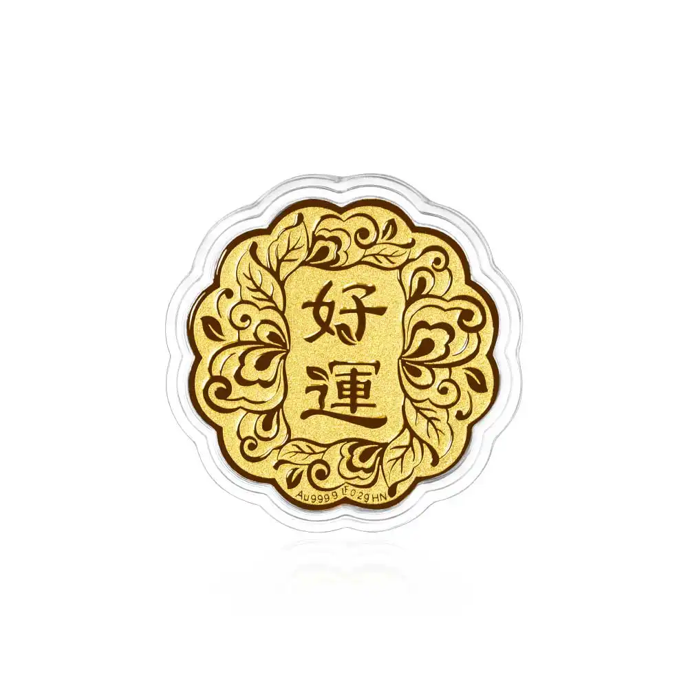 六福珠寶黃金工藝品 - "好運"999.9黃金工藝品