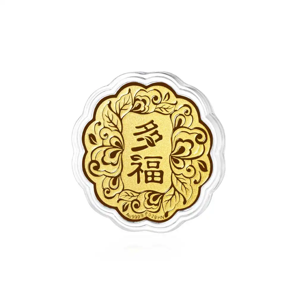 六福珠宝黃金工藝品 - "多福"999.9黃金工藝品
