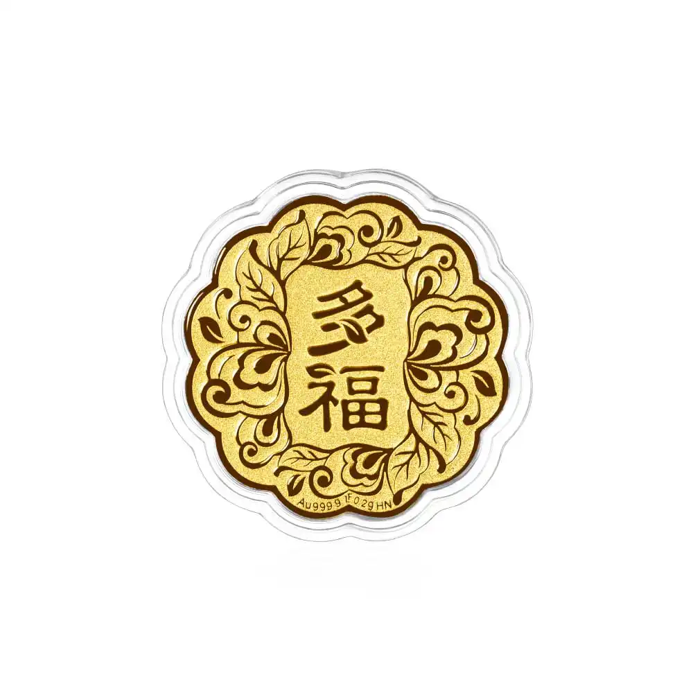 六福珠宝黃金工藝品 - "多福"999.9黃金工藝品