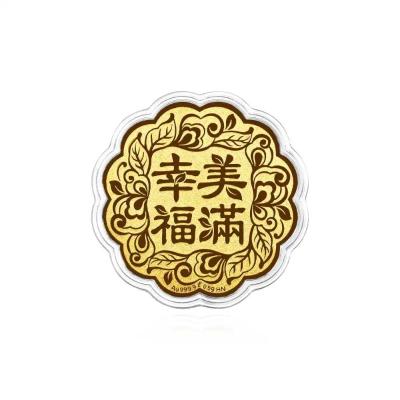 六福珠寶黃金工藝品 - "幸福美滿"999.9黃金工藝品